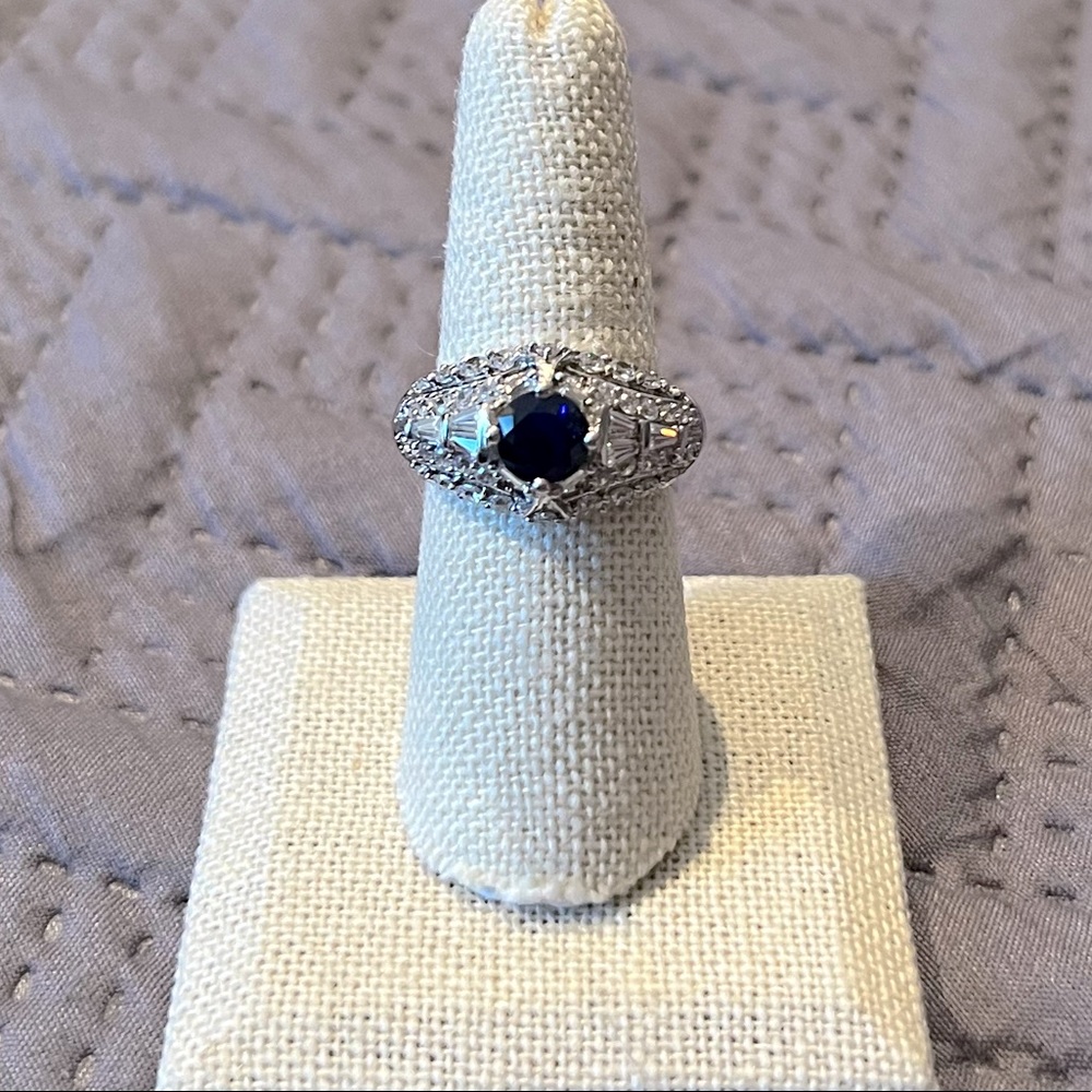 Epiphany Diamonique & Sapphire Ring